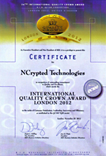 International Quality Crown Award 2012 International Quality Crown Award 2012