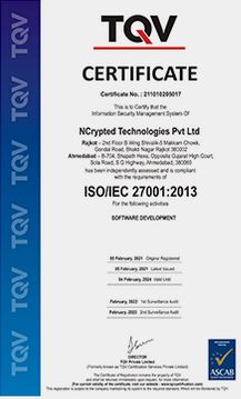 ISO/IEC 27001:2013 Certified