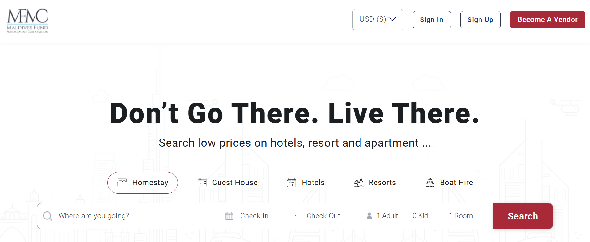 Maldives Fund Management Corporation (MFMC) - Online Travel Agency